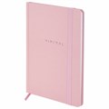 Блокнот с резинкой в клетку 96 л., А5 145х203 мм, твердая обложка, BRAUBERG, "Minimal розовый", 116319 116319