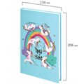 Блокнот А5 (134х206 мм), 80 л., твёрдый, клетка, выборочный лак, BRAUBERG KIDS, "Единорожки", 114426 114426
