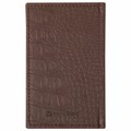 Телефонная книжка МАЛЫЙ ФОРМАТ (80х130 мм) А7, BRAUBERG "Cayman", под крокодиловую кожу, 56 л., вырубной алфавит, коричневая, 125135 125135