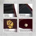 Обложка для удостоверения "Ветеран боевых действий" натуральная кожа шик, 3D-герб + тиснение, темно-бордовая, BRAUBERG, 238871 238871