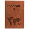 Обложка для паспорта "Passport Map", мягкая экокожа, коричневая, STAFF, 238876 238876