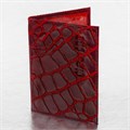 Обложка для паспорта натуральная кожа Croc, "PASSPORT", красная, BRAUBERG, 237180 237180
