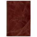 Обложка для паспорта натуральная кожа пулап, "Passport", кожаные карманы, коричневая, BRAUBERG, 238197 238197