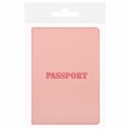 Обложка для паспорта, мягкий полиуретан, "PASSPORT", нежно-розовая, STAFF, 238403 238403