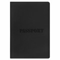 Обложка для паспорта, мягкий полиуретан, "PASSPORT", черная, STAFF, 238407 238407