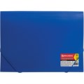 Папка на резинках BRAUBERG "Business", А4, 13 отделений, пластиковый индекс, синяя, 0,5 мм, 224146 224146