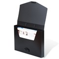 Папка-портфель пластиковая BRAUBERG "Energy" А4 (330х256х32 мм), без отделений, черная, 221202 221202