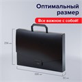 Папка-портфель пластиковая BRAUBERG "Energy" А4 (330х256х32 мм), без отделений, черная, 221202 221202