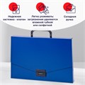 Папка-портфель пластиковая BRAUBERG "Energy", А4 (330х256х32 мм), без отделений, синий, 222082 222082