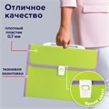 Папка-портфель пластиковая BRAUBERG "JOY", А4 (330х245х35 мм), 13 отделений, с окантовкой, салатовая, 227974 227974
