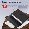 Папка-портфель пластиковая BRAUBERG "ДИПЛОМАТ", А4 (330х245х35 мм), 13 отделений, фактура бисер, черная, 226025 226025