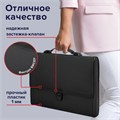 Папка-портфель пластиковая BRAUBERG "ДИПЛОМАТ", А4 (330х245х35 мм), 13 отделений, фактура бисер, черная, 226025 226025