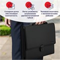 Папка-портфель пластиковая BRAUBERG "ДИПЛОМАТ", А4 (330х245х35 мм), 13 отделений, фактура бисер, черная, 226025 226025