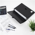 Папка-портфель пластиковая BRAUBERG "ДИПЛОМАТ", А4 (330х245х35 мм), 13 отделений, фактура бисер, черная, 226025 226025