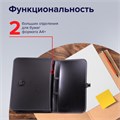 Папка-портфель пластиковая BRAUBERG "КОНСУЛ" А4 (370х280х120 мм), 2 отделения, фактура "бисер", черная, 223079 223079