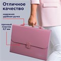 Папка-портфель пластиковая BRAUBERG А4 (327х254х30 мм), 13 отделений, розовая, 221441 221441