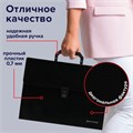 Папка-портфель пластиковая BRAUBERG А4 (332х245х35 мм), 13 отделений, фактура диагональ, черная, 221375 221375