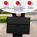 Папка-портфель пластиковая BRAUBERG А4 (332х245х35 мм), 13 отделений, черная, 221378 221378