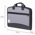 Папка-портфель пластиковая BRAUBERG А4+ (375х305х60 мм), 4 отделения, 2 кармана, серая, 228685 228685