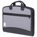 Папка-портфель пластиковая BRAUBERG А4+ (375х305х60 мм), 4 отделения, 2 кармана, серая, 228685 228685