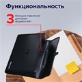 Папка-портфель пластиковая BRAUBERG А4+ (390х260х40 мм), 3 отделения, фактура линейная, черная, 221389 221389