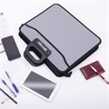 Папка-портфель пластиковая BRAUBERG ПРЕМЬЕР А4 (390х315х120 мм), 3 отделения, фактура "бисер", серая, 223083 223083