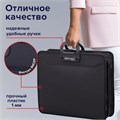 Папка-портфель пластиковая БОЛЬШОГО ФОРМАТА BRAUBERG "ПОРТФОЛИО" А3 (470х380х130 мм), 3 отделения, черная, 223081 223081