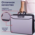 Папка-портфель пластиковая БОЛЬШОГО ФОРМАТА BRAUBERG "ПОРТФОЛИО", А3 (470х380х130 мм), 3 отделения, серая, 223080 223080