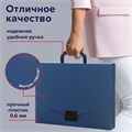 Портфель пластиковый STAFF А4 (320х225х36 мм), без отделений, синий, 229240 229240