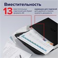 Портфель пластиковый STAFF А4 (330х235х36 мм), 13 отделений, индексные ярлыки, черный, 229245 229245