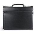 Портфель "Проект", 38х28,5х10 см, искусственная кожа, 2 отделения, замок с ключом, черный, 200 240204