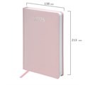 Ежедневник датированный 2025 А5 138x213 мм BRAUBERG "Profile", балакрон, светло-розовый, 115799 115799
