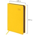 Ежедневник датированный 2025 А5 138x213 мм BRAUBERG "Rainbow", под кожу, желтый, 115806 115806