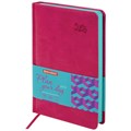 Ежедневник датированный 2025 А5 138x213 мм BRAUBERG "Rainbow", под кожу, розовый, 115802 115802