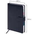 Ежедневник датированный 2025 А5 148х218 мм GALANT "Ritter", под кожу, темно-синий, 115717 115717