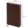 Ежедневник датированный 2025, А5, 138х213 мм, BRAUBERG "Impression", под кожу, коричневый, 115921 115921