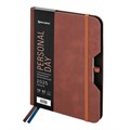 Ежедневник датированный 2025, А5, 151х213 мм, BRAUBERG "Note", под кожу, держатель для ручки, резинка-фиксатор, коричневый, 115929 115929