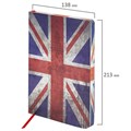 Ежедневник недатированный А5 (138х213 мм), BRAUBERG VISTA, под кожу, гибкий, 136 л., "Great Britain", 112007 112007