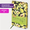 Ежедневник недатированный А5 (138х213 мм), BRAUBERG VISTA, под кожу, твердый, 136 л., "Avocado", 112026 112026