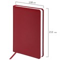 Ежедневник недатированный А5 138x213 мм BRAUBERG "Profile" балакрон, 136 л., красный, 123427 123427