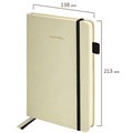 Ежедневник недатированный А5 138x213мм BRAUBERG Velvet, резинка, держатель, 160л, бежевый, 116244 116244