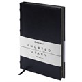 Ежедневник недатированный А5 138х213 мм BRAUBERG "FLAME", под кожу, 160 л., черный, черный срез, 113429 113429