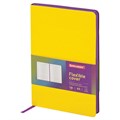 Ежедневник недатированный А5 138х213 мм BRAUBERG "Flex" под кожу, гибкий, 136 л., желтый, 111680 111680