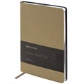 Ежедневник недатированный А5 138х213 мм BRAUBERG "Metallic", под кожу, 136 л., гибкий, бежевый, 113378 113378