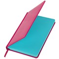 Ежедневник недатированный А5 138х213 мм BRAUBERG "Rainbow" под кожу, 136 л., розовый, 111665 111665