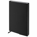Ежедневник недатированный А5 138х213 мм BRAUBERG "Towny" под кожу, магнитный клапан 160 л., черный, 123785 123785