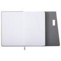 Ежедневник недатированный А5 138х213 мм, BRAUBERG "Stitch", под кожу, магнит, 160 л., серый, 116591 116591