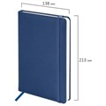 Ежедневник недатированный А5 138х213мм BRAUBERG Base, под кожу, 160л, синий, 116258 116258