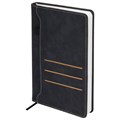 Ежедневник недатированный А5 138х213мм BRAUBERG Slot, под кожу, держатель для ручки, 160 листов, черный, 116605 116605