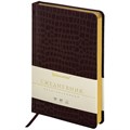 Ежедневник недатированный А5, 138х213 мм, BRAUBERG "Comodo" под кожу, 160 л., темно-коричневый, 123838 123838